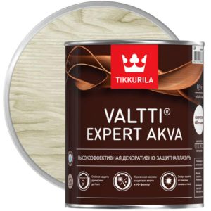 Полная обработка внутри Tikkurila Valtti Expert Akva «Белый дуб»